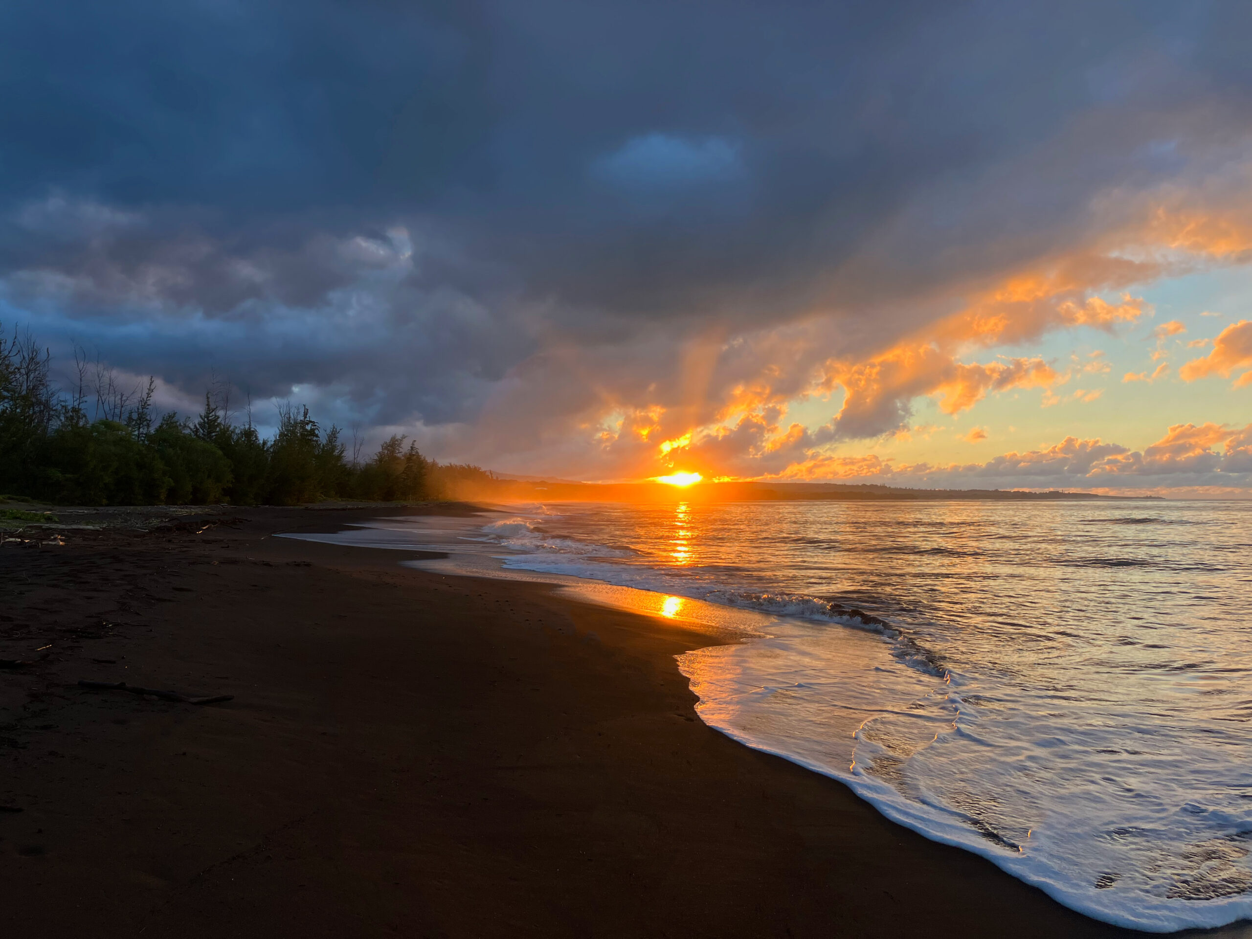 Kauai beach a sunrise